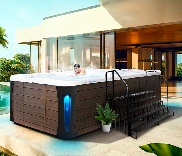 Calspas hot tub being used in a family setting - Carson